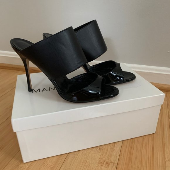 Manolo Blahnik Leather Ripta Mule Heel NWT - Picture 5 of 10